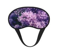 Blooming Purple Flowers Print Sleep Eye Mask Light Blocking Soft and Comfortable Night Eye Blinder for Women Men for Sleeping Travel Night Shift