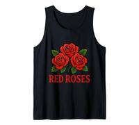 Blooming Red Roses Illustration Tank Top