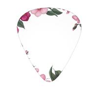 Blooming rose wreath Printed pick set - 12 pieces, thin, medium and thick guitar picks, suitable for guitar, bass, electric guitar and ukulele