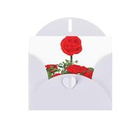 Blooming Roses Greeting Cards For All Occasions - Blank Greeting Cards With Envelopes, Holiday Cards 4x6 Inches (Horizontal) White