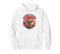 Blooming Saguaro Cactus Desert Sunset Graphic Pullover Hoodie
