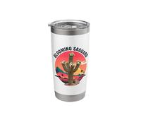 Blooming Saguaro Cactus Desert Sunset Graphic Stainless Steel Insulated Tumbler