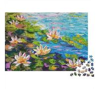 Blooming Silence 1000-Piece Puzzle for Adults, 38x26cm/1000pcs, Clean White Card Pieces for Sorting; for A Quiet Evening Project at Home