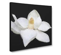 Blooming White Magnolia Canvas Print | Gallery Wrapped 30mm Frame Wall Art | 14x14 inches | Ready to Hang | Modern Floral Picture | Living Room Bedroom Lounge Office