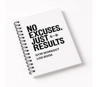 Bloomingorgeous Gym Workout Log Book - 12 Month Fitness Journal with Workout Tracker, Weight & Measurement Logs, A5 Size with Protective Cover, 4 Workouts Per Week, No Excuses Just Results