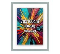 Bloomingtons Direct 100x70cm Photo Frame with 60x90cm Image| 70x100cm Picture Frame with Mat For Wall| Both Ways Hanging Poster with Mount