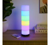 Bloomingtons Direct 6 Piece Stackable Musical Mood Light with Remote, Adjustable Hue Light, Bedside Table Lamp USB Rechargeable, Color Changing LED Night Light Lamp