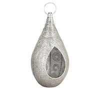 Bloomingtons Direct Antique Metal Spiral Cut-Out Pattern Teardrop Tealight Candle Holder Lantern Christmas Decoration