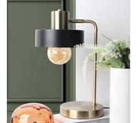 Bloomingtons Direct Bedside Table Lamp Metal Base Moving Head Mains Operated Bulb Included Desk Lamp Eye-Caring 1.5m Cable Table Lamp, Study Lamps for Bedroom, Home Office