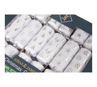 Bloomingtons Direct Christmas Crackers Pack of 16, Iridescent foilage Christmas Party Crackers Include Party Hat, Motto, Snap With Surprise Gift, Christmas Tableware Crackers for Dining Table