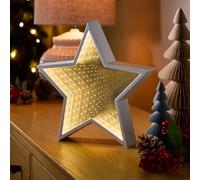 Bloomingtons Direct Christmas Star Infinity Light, LED Mirror Tunnel 3D Effect Decoration, Chrtistmas Decoration for Window, Tabletop, Mantelpiece, Indoor Home Lighting