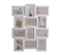 Bloomingtons Direct Collage Picture Frames, 12 Frames for 4"x6" Photos, Collage Photo Frames for Wall, White Multi Aperture Frame, Wall Multi Frame