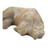 Bloomingtons Direct Dog Statue Ornament Figurine Wooden Finish Indoor Outdoor Dog Decoration For Graden Living Room