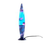 Bloomingtons Direct Galaxy Lava Lamp Blue and Purple Bubble Lava Lamp Night Light Lamp Galaxy Aluminium Base Mains and Battery Powered, Tabletop Bedside Lamp