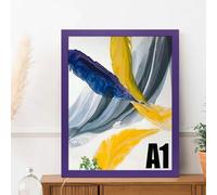 Bloomingtons Direct Large A1 Poster Frame, Without Mount, Premium MDF with Acrylic Sheet Picture Photo, Vertical and Horizontal Wall Mounted, A1 Picture Frame for Wall Art (Purple)