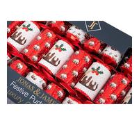 Bloomingtons Direct Luxury Christmas Crackers Pack of 8, Premium Christmas Party Crackers Xmas Crackers Decorations Tableware with Hidden Gift, Pudding Christmas Tree Crackers Dining Table Decoration