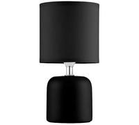 Bloomingtons Direct Mini Bedside Table Lamp with Matte Black Base and Polyester Fabric Lampshade, Main Operated Table Lamp for Living Room