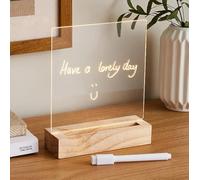 Bloomingtons Direct Neon Note Board Creative LED Bedside Table Lamp with Pen Gift for Children Night Light Writing Lamp