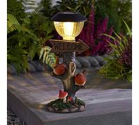 Bloomington's Direct Solar Powered Robin Welcome Lamp Post Automatic Solar Garden Bird Light Decoration 6-8Hr Light Output