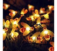 Bloomingtons Direct Solar String Lights, 30 LED Bumble Bee Fairy Lights Solar Powered Waterproof Solar Outdoor Garden String Lights for Garden Patio
