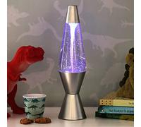 Bloomingtons Direct Tornado Lava Lamp RGB Color Changing LED Twister Lava Lamp Glitter Night Light Lamp Silver Base Mains and Battery Powered