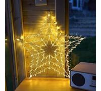 Bloomingtons Direct Warm White Star Christmas Light / 100 LED Lights/Indoor Or Outdoor Mains Powered Christmas Decorations / 8 Light Modes/Hanging Silhouette Star for Christmas