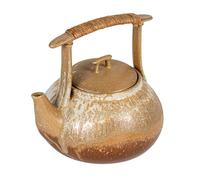 Bloomingville 1.5-Quart Stoneware Teapot with Jute Wrapped Handle, Green