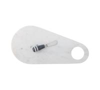 Bloomingville Abrielle cheese knife with cutting board 20x42 cm White marble-stainless steel