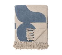 Bloomingville Agno cotton throw 130x160 cm Beige-blue