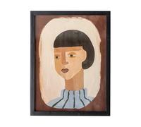 Bloomingville Amanda illustration with frame 32x42 cm Brown