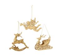 Bloomingville Anisa Christmas ornaments 3 pieces Brass
