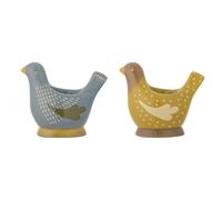 Bloomingville Birdy Egg Cups, Blue, Stoneware, Kitchen Decor, Tableware