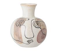 Bloomingville Bloomingville vase handpainted 22.5 cm white