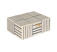 Bloomingville Blue & White Striped Resin Storage Box