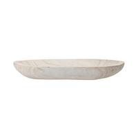 Bloomingville Bowl, Paulownia Wood, Whitewashed
