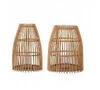 Bloomingville Cawo Rattan Glass Lantern - LARGE