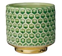 Bloomingville Ceramic Flower Pot Home - colorful Planter, Pot for plants, sukkulents Size S (10 cm ø) Dia 4.125'' H 3.875'', Stoneware, apple-green