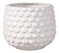 Bloomingville Ceramic Flower Pot Pinecone - colorful Planter, Pot for plants, sukkulents Size S (9,5 cm ø) Dia 3,75'' H 3'', Stoneware, white