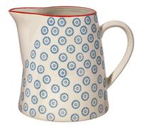 Bloomingville Ceramic Pitcher Emma - Jug Dia 4.5'' H 5'' - content 24.5 fl oz - content 700 ml, Stoneware, blue