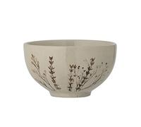 Bloomingville Ceramic Round Natural 500.0 milliliters Bowl from Bea Collection, Art Deco Style, Crackle Glaze, Dishwasher Safe