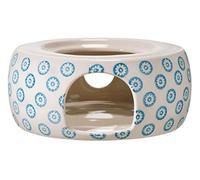 Bloomingville Ceramic Teapot Heater Emma - colorful Pot Holder Warmer Size ø 14,5 cm Dia 7.75'' H 2.5'', Stoneware, blue