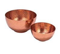 Bloomingville, Copper Round Hammered Metal Bowls, Set of 2 Sizes, Finish