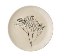 Bloomingville Elegant TE Ceramic Tableware with a Diameter of 22 cm in Black and Beige - Handmade, Dishwasher Safe and Danish Style - Perfect for Everyday Use