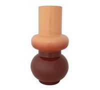 Bloomingville Enameled Metal Indoor/Outdoor Vase, Rust and Nude Color Ombre
