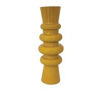 Bloomingville Enameled Metal Vase, Mustard