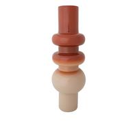 Bloomingville Enameled Metal Vase, Rust and Nude Color Ombre