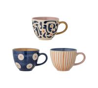 Bloomingville Eviaya cup 29 cl 3 pieces Blue-multi