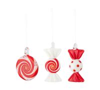 Bloomingville Festive decoration hangings 3 pieces Red