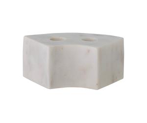 Bloomingville Florida candleholder 14,5x6x7,5 cm White marble