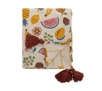 Bloomingville Fruitta cotton throw 160x130 cm Yellow